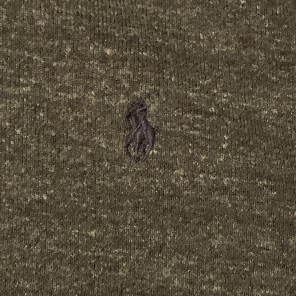 Polo Ralph Lauren Men's L Sweater Crew Green Olive Army Brown Heather Sweatshirt - Picture 4 of 9